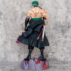 50CM Roronoa <span class=keywords><strong>Zoro</strong></span> dibujos animados PVC Anime <span class=keywords><strong>figura</strong></span> juguete recoger espada doble cabeza - Product Image 4