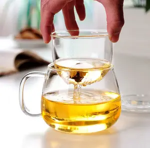 350 мл Легкая стеклянная чайная чашка с фильтром кружка чайная чашка инфузор бутылка для воды с крышкой