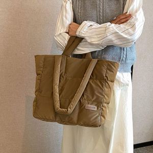 Autumn-Winter New Arrival Fashion Large Capacity Soft Cloud Fluffy Quilted Shoulder <b>Bag</b> Padded Puffer <b>Tote</b> <b>Bag</b> - Product Image 3