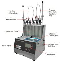 Machine de nettoyage d'injecteurs de carburant à ultrasons haute pression 20 bars pour GDI, état neuf, matériau métallique durable