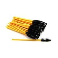 Brosse à cils en nylon colorée avec manche en plastique, brosse à cils pour extensions de cils, vente en gros OEM, brosse à mascara jetable, cosmétique TOP