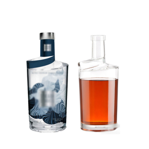Vente en gros de 700ml clair rond en <span class=keywords><strong>verre</strong></span> Gin <span class=keywords><strong>Rhum</strong></span> Tequila Vin Liqueur Alcool Bouteille de 750ml Vodka Whisky Bouteille en <span class=keywords><strong>verre</strong></span> avec liège - Product Image 1