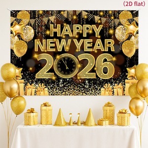 La decorazione della festa a tema del nuovo anno 2026 <span class=keywords><strong>di</strong></span> Microstar fornisce il fornitore del partito della decorazione della bandiera del buon anno della festa della <span class=keywords><strong>vigilia</strong></span> <span class=keywords><strong>di</strong></span> <span class=keywords><strong>capodanno</strong></span> - Product Image 1