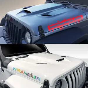 2PCS Car Hood Cover <strong>Engine</strong> Stickers for Jeep Wrangler JK JL TJ YJ Unlimited DIY Exterior Tuning Accessories PVC Bonnet Decals. - Product Image 2