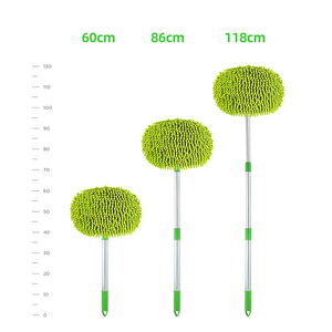 <span class=keywords><strong>Brosse</strong></span> de nettoyage <span class=keywords><strong>rotative</strong></span> télescopique à trois sections OEM pour voiture, idéale pour le nettoyage du toit, des fenêtres et la déneigement - Product Image 2