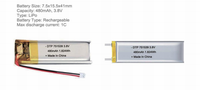 Batteries Laser Lipo 853450 1500mAh 753240 1000mAh 3.7V 751539 480mAh 802040 mAh 600mAh 650mAh Batterie au Lithium pour Modèle d'Avion