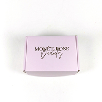 Handels preis Custom Design Logo Exquisite rosa Wellpappe Mailer Box Verpackung Schuhe Kleidung Box