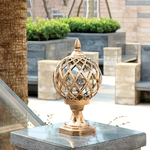 Éclairage extérieur de style européen lampe de pilier de portail vintage lampe de portail antique étanche à l'extérieur pour paysage lampe à led - Product Image 4