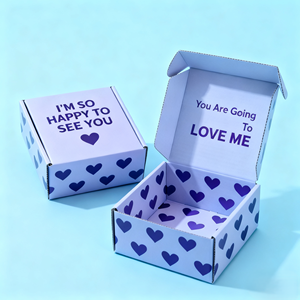 Sevgililer temalı kalp markalı kutu ile romantik mesaj eko dostu ambalaj hediye e-ticaret ve perakende için - Product Image 4
