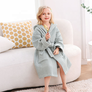<span class=keywords><strong>Bata</strong></span> de Baño Infantil con Capucha 100% Algodón, <span class=keywords><strong>Bata</strong></span> de Doble Capa con Diseño de Panal para Bebé - Product Image 3