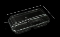 Boîte d'emballage alimentaire transparente jetable en PET à mille couches pour pain, gâteaux, biscuits, crème glacée, lait de soja