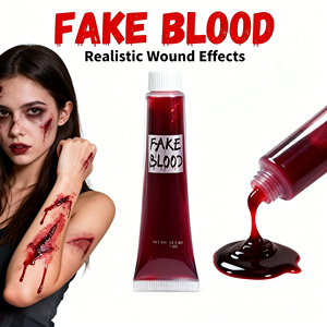 Disfraz de Halloween negro no tóxico, 30ml, maquillaje de zombi - Product Image 6