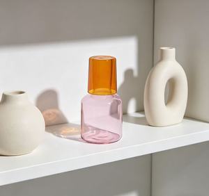 Carafe et verre à eau en verre coloré personnalisés au design créatif, résistants à <span class=keywords><strong>la</strong></span> chaleur, pour <span class=keywords><strong>la</strong></span> maison, <span class=keywords><strong>la</strong></span> chambre et les cadeaux - Product Image 4