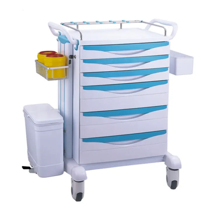 BDT8151 병원 환자 의료 트롤리 기계 장비 의료 트롤리 서랍 Abs 의료 비상 트롤리