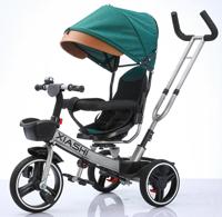 Tricycle pour enfants / poussette bébé / tricycle bébé avec pare-soleil / tricycle pliable 4-en-1 à cadre métallique avec pédales