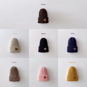 Bonnet tricoté pour bébé garçon de 0 à 3 ans, couleur bonbon, broderie de tête, printemps automne, cadeau personnalisé, pour enfants - Product Image 3