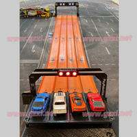 Piste de Voiture à Gravité avec Cadre Métallique Robuste |   Simulateur de course à boucle réglable avec banc et support pour usage commercial