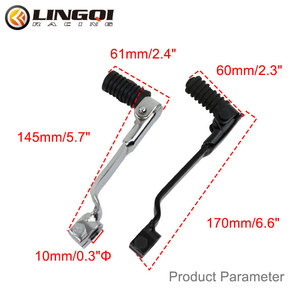 דוושת הילוכים לאופנוע LINGQI RACING, דוושת התנעה, יתדות רגל לבלם אחורי מתקפלות לאופנוע פיט דירט. - Product Image 4