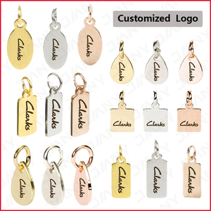 Targhetta in Metallo Argento Bronzo <span class=keywords><strong>per</strong></span> Gioielli con Logo, Charm Personalizzato con Design Opaco <span class=keywords><strong>per</strong></span> Ciondolo Rotondo Inciso - Product Image 3