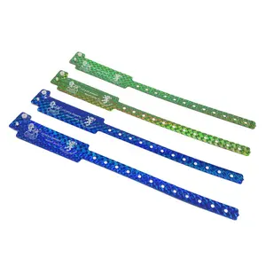 2022 New Promotional Item Hologram Bracelet Plastic Adult Size Holographic Wristband for Festival