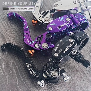 Kit de frein à disque <span class=keywords><strong>hydraulique</strong></span> pour vélo <span class=keywords><strong>VTT</strong></span> avec rotors de 180 mm, étriers à 4 pistons en aluminium, levier radial pour Frog Wake FV4-L - Product Image 2