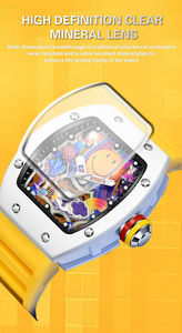 Reloj de Cuarzo de Diseño de 43 mm con Esfera Tonneau Smiley, Luminoso, Resistente al Agua, Reloj de Pulsera Creativo para Hombres con Estilo - Product Image 3