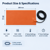Chauffe-émetteur en silicone pour caméra extérieure, anti-condensation et anti-buée
