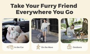 Cotton Booster Seat für kleine und mittlere Hunde <span class=keywords><strong>Awesome</strong></span> Travel Carrier Bed mit Animal Print Pattern Solid Puppy Car Seat - Product Image 6