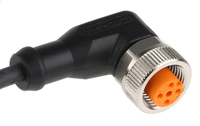 Câble électronique capteur-actuateur EVC009, 10 m de long, 4, M12 femelle vers extrémité libre, gaine en PU noire, IP65, IP67, IP68, IP69K, EVC009 S