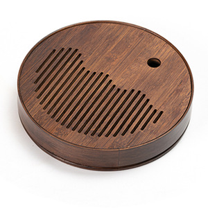 Bandeja de té redonda de bambú Wuxi Hall con tetera y tazas para uso en el hogar y la oficina - Product Image 5