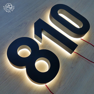 Letra de canal acrílico Lgoo número de casa signo retroiluminado letras de luz <span class=keywords><strong>Led</strong></span> al aire libre impermeable Metal personalizado letras de canal <span class=keywords><strong>Led</strong></span> - Product Image 6