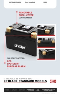 Batterie de <span class=keywords><strong>moto</strong></span> LP16 12,8V 6AH Batterie au lithium de remplacement pour YTX9 YTZ14 <span class=keywords><strong>Moto</strong></span> pour Haojue <span class=keywords><strong>Moto</strong></span> <span class=keywords><strong>BMW</strong></span> Honda Yamaha - Product Image 3