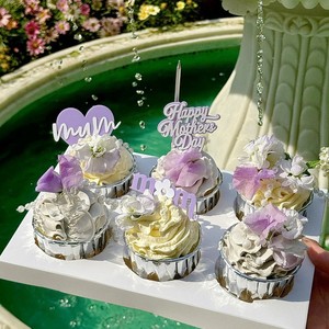 Decoración de Pastel Acrílica para el Día de la Madre con Diseño de Miel y Dulzura, Adorno para Cupcakes Estilo Ins, Decoración de Plástico para Pastel para el Día de la Madre - Product Image 4