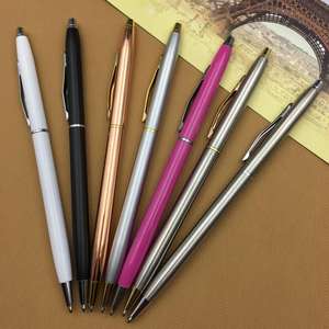 Alat tulis kustom, pena logam tahan karat ramping murah <span class=keywords><strong>Promo</strong></span> untuk rumah Ritzcarlton Hotel Resorts - Product Image 2