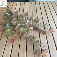 Feuilles d'eucalyptus artificielles au toucher réel, haute qualité, 3 branches, plante pour la décoration de la maison