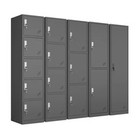 Armoire de rangement portable en acier à deux portes, casier métallique durable, mobilier pour la maison, l'hôpital, la salle de sport, l'école, l'appartement, organisateur de chambre