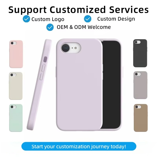 In Stock Real Silicone Mobile Phone Cases Shockproof Smooth Silicone case Pure Color for iPhone 17 E 16 Pro Max 15 Pro 14 13
