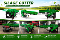 Machine industrielle de découpe de fourrage pour l'alimentation animale, hacheuse de tiges de maïs et d'herbe