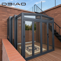 Véranda mobile en aluminium et verre pour jardin, patio, terrasse, villa, cour arrière, pièce extérieure, taille personnalisée