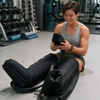 Bottes de massage à compression d'air à 8 chambres pour la récupération des jambes, panneau de commande numérique, compression progressive 30-250 mmHg, individuelles