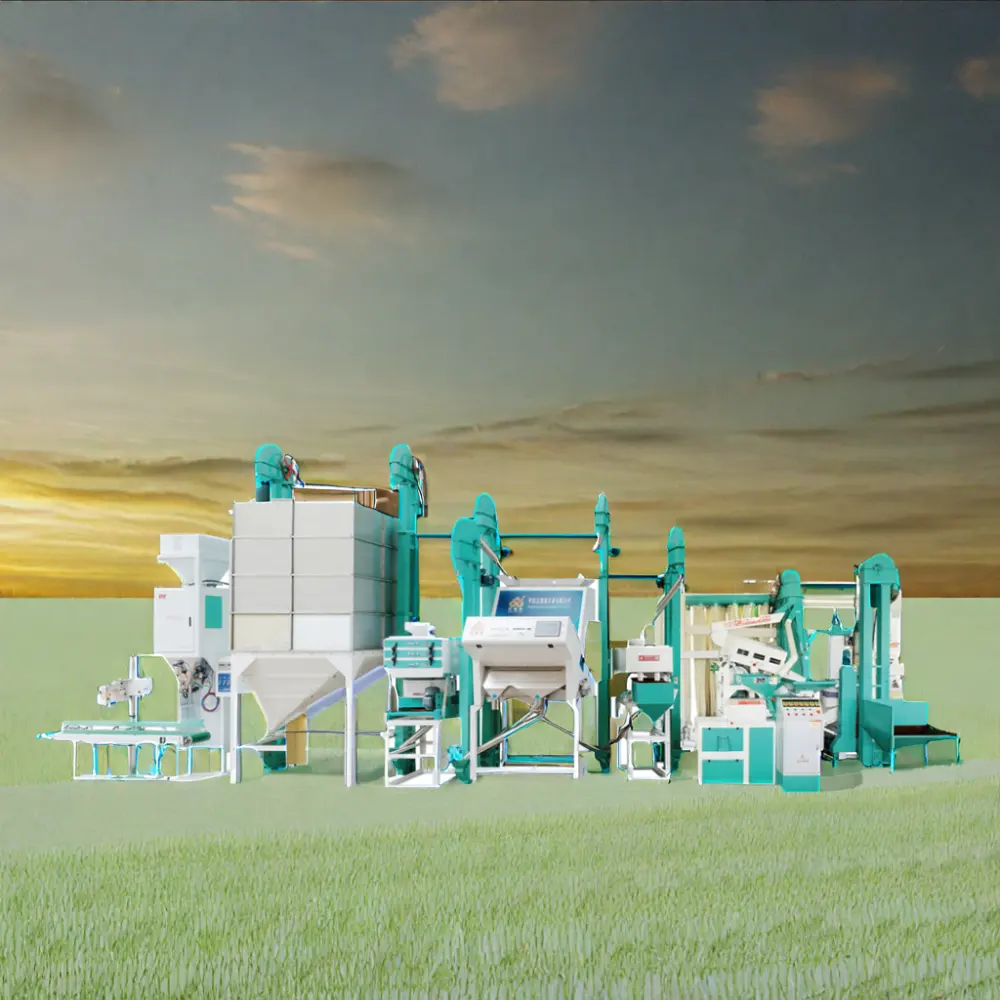 2024 हॉट सेलिंग पूर्ण ऑटो बड़ी क्षमता वाले चावल मिलिंग उपकरण चावल पॉलिशिंग मशीन लोकप्रिय