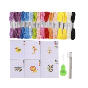 Kit de point de croix personnalisé 11CT 14CT <span class=keywords><strong>Aida</strong></span> avec motif estampé, broderie, artisanat, porte-clés avec cerceau - Product Image 4