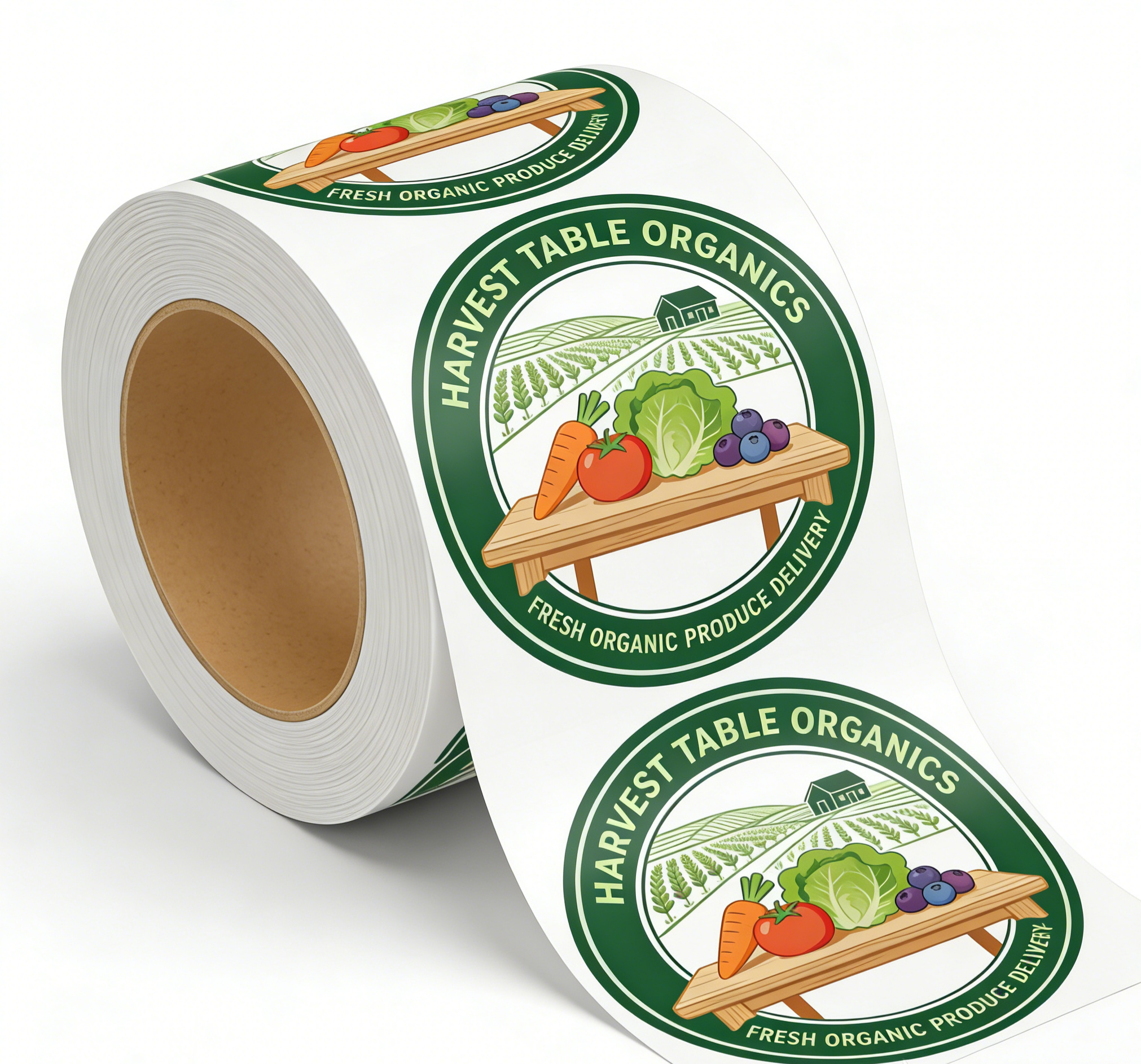 Autocollant en rouleau rond