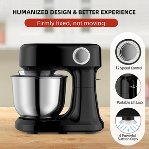Cheftronic B03C 5L 12 Speed Baking <b>Mixer</b> Kitchen Appliance for Home Bakery Dough <b>Bread</b> Cake and Use 10L Stand <b>Mixer</b> - Product Image 4
