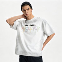 Camiseta Vintage de Verano de Alto Gramaje con Teñido por Pulverización, Efecto Desgastado, Oversize, Casual, con Logotipo Personalizado Serigrafiado, Estilo Streetwear