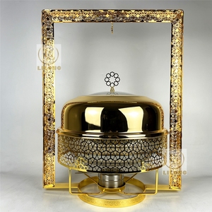 Luxury Hot Selling Stainless Steel <strong>Dish</strong> Chaffing Food Warmer 8L <strong>Chafing</strong> <strong>Dish</strong> <strong>Buffet</strong> <strong>Set</strong> for Hotel Wedding - Product Image 3