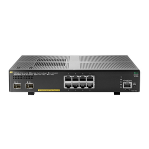 Switch Gigabit PoE+ géré compact à 8 ports <span class=keywords><strong>JL258A</strong></span> avec 2 uplinks optiques SFP+ 10G haute vitesse - Product Image 1
