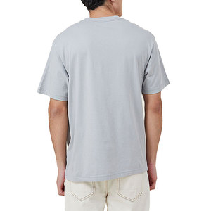 Camiseta de Verano de Diseño Urbano, Casual, Lisa, 100% Algodón, Cuello Redondo, Oversize, Corta, Estilo Boxy para Hombre - Product Image 2