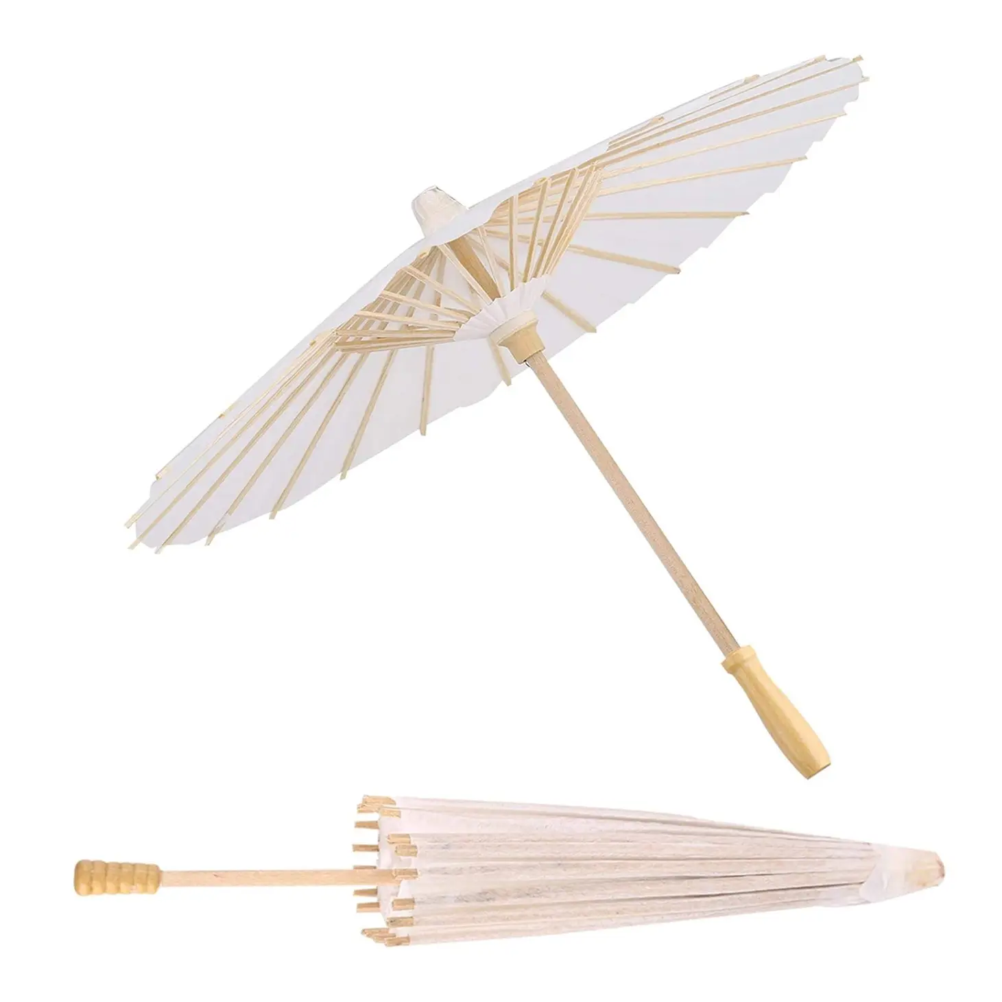 Dance Wedding Party Photography Handmade Japanese Chinese Diy Bamboo White Oil Paper Art Craft Vintage Parasol Umbrella Classic