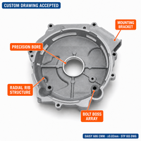 Fabricant de couvercles de moteur moulés sous pression ADC12 usinés avec précision CNC pour boîtier de moteur électrique NEV, pièces de groupe électrogène 5GF, OEM
